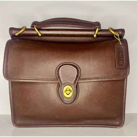 Vintage Coach Mahogany Leather Willis #9927 Crossbody bag - Picture 1 of 9